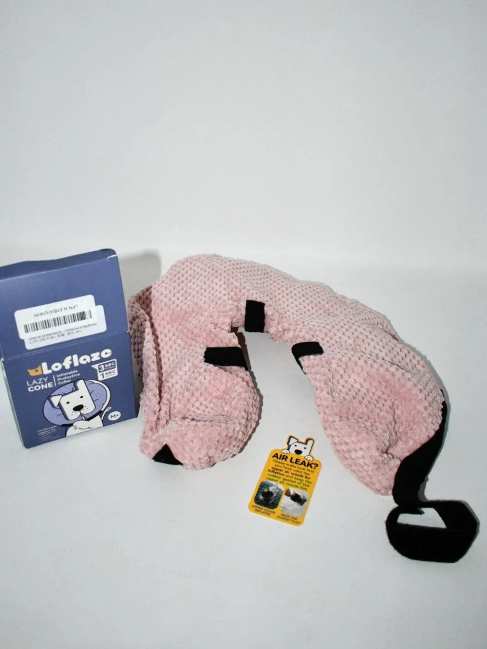 Loflaze Inflatable Dog Recovery Collar, Donut Cone, Pink, Medium, NWT